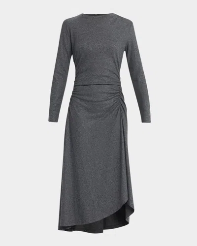Veronica Beard Theodora Long-sleeve Midi Dress In Gray