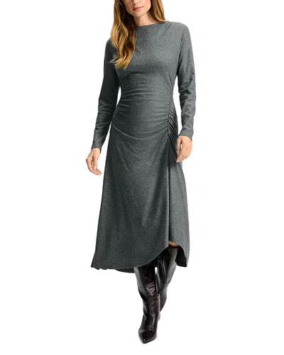 Veronica Beard Theodora Ruched Dress In Gray