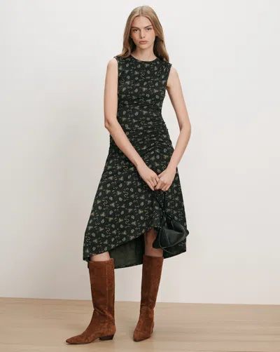 Veronica Beard Theodora Sleeveless Midi Dress In Black Multi