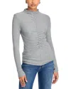 Veronica Beard Theresa Turtleneck Top In Gray
