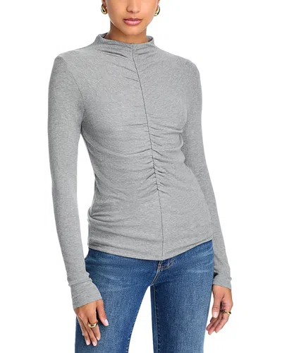 Veronica Beard Theresa Turtleneck Top In Gray