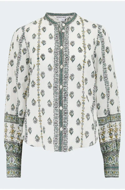 Veronica Beard Thorp Blouse In Ivory Multi In White