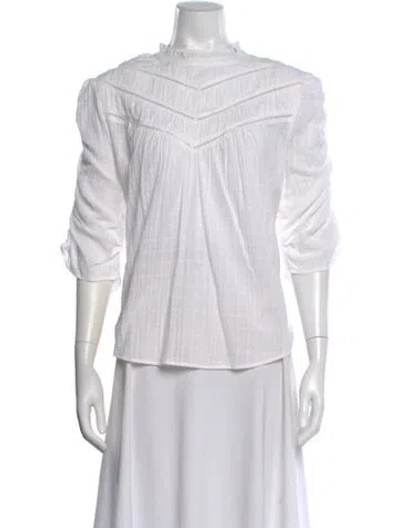 Pre-owned Veronica Beard Three-quarter Sleeve Blouse W/ Tags In White