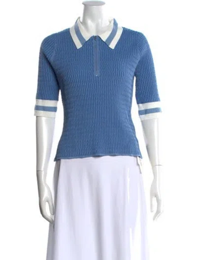 Pre-owned Veronica Beard Three-quarter Sleeve Polo