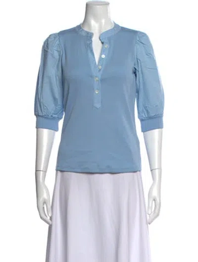 Pre-owned Veronica Beard Three-quarter Sleeve Top W/ Tags In Blue