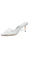 Veronica Beard Tia Jelly Stiletto Slide Sandals In Clear/silver