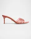 Veronica Beard Tia Jelly Slide Stiletto Sandals In Persimmon Jelly