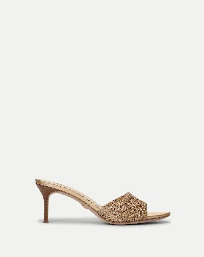 Veronica Beard Tia Macrame Sandal In Gold