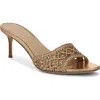 Veronica Beard Tia Macramé Slide Sandal In Brown