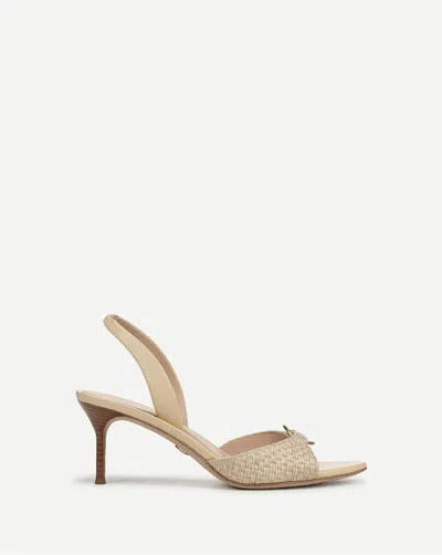 Veronica Beard Tia Raffia Slingback Sandal In Brown