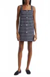 Veronica Beard Tibbie Stripe Knit Mini Dress In Navy White In Blue