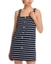 Veronica Beard Tibbie Stripe Knit Minidress In Navy/white