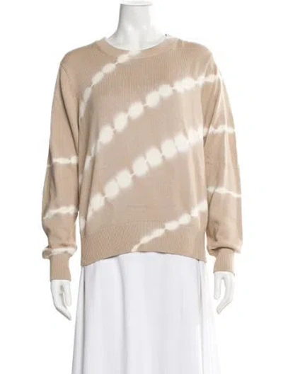 Pre-owned Veronica Beard Tie-dye Print Crew Neck Sweater In Brown