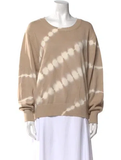 Pre-owned Veronica Beard Tie-dye Print Crew Neck Sweater In Neutral