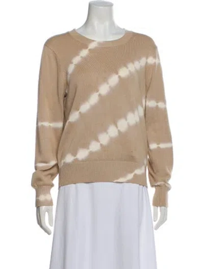 Pre-owned Veronica Beard Tie-dye Print Crew Neck Sweater In Neutral