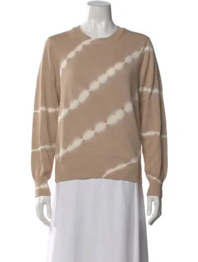 Pre-owned Veronica Beard Tie-dye Print Crew Neck Sweater In Neutral