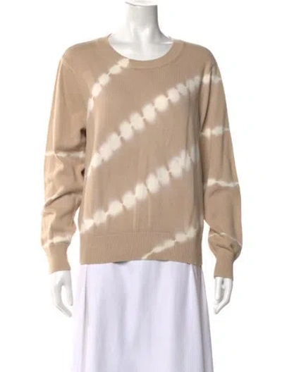 Pre-owned Veronica Beard Tie-dye Print Crew Neck Sweater In Neutral