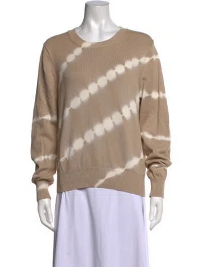 Pre-owned Veronica Beard Tie-dye Print Crew Neck Sweater In Neutrals