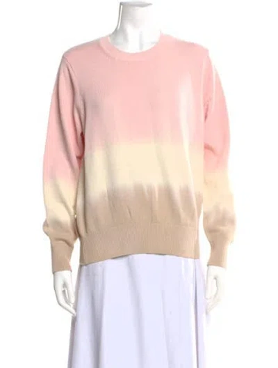 Pre-owned Veronica Beard Tie-dye Print Crew Neck Sweater In Pink