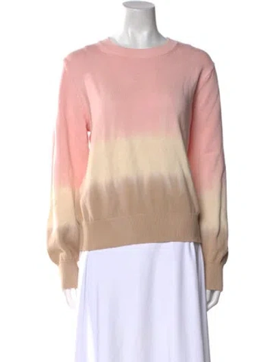 Pre-owned Veronica Beard Tie-dye Print Crew Neck Sweater In Pink