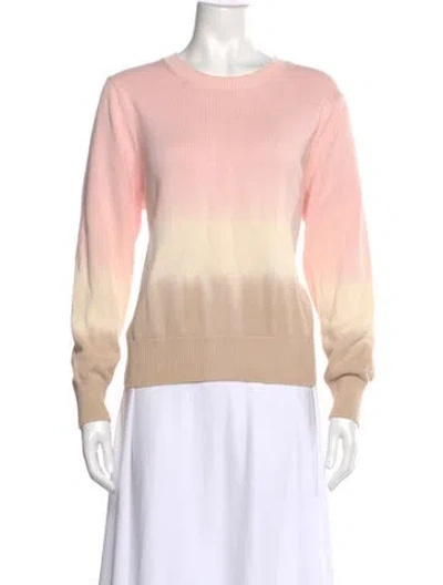 Pre-owned Veronica Beard Tie-dye Print Crew Neck Sweater In Pink