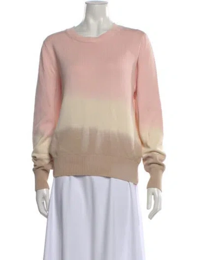 Pre-owned Veronica Beard Tie-dye Print Crew Neck Sweater In Pink