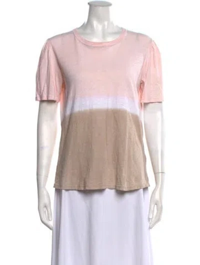 Pre-owned Veronica Beard Tie-dye Print Crew Neck T-shirt In Multicolor