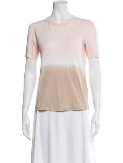Pre-owned Veronica Beard Tie-dye Print Crew Neck T-shirt In Pink