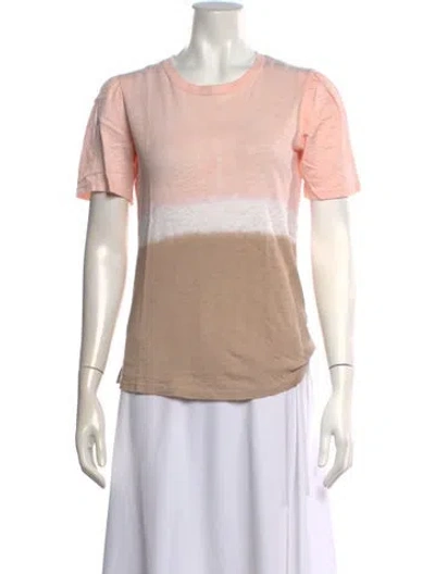 Pre-owned Veronica Beard Tie-dye Print Crew Neck T-shirt In Pink