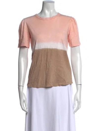 Pre-owned Veronica Beard Tie-dye Print Crew Neck T-shirt In Pink
