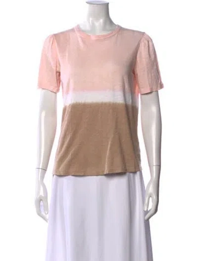 Pre-owned Veronica Beard Tie-dye Print Crew Neck T-shirt In Pink