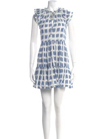Pre-owned Veronica Beard Tie-dye Print Mini Dress In Multi