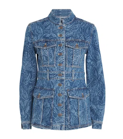 Veronica Beard Tika Denim Jacket In Blue
