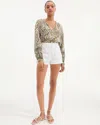Veronica Beard Timmi Denim Short With Patch Pockets In Multi