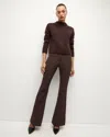 Veronica Beard Tindaya Pintuck Pleat Flare Leg Pants In Dark Chocolate
