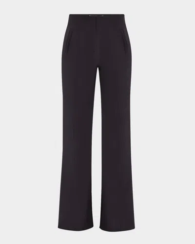 Veronica Beard Tindaya Scuba Skinny-flare Pants In Navy