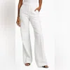 Veronica Beard Tonelli Pant With Side Stripe In Off White In White