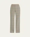 Veronica Beard Tonelli Plaid Pants In Ecrugreen Multi
