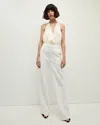 Veronica Beard Edia Wide-leg Pants In Off-white