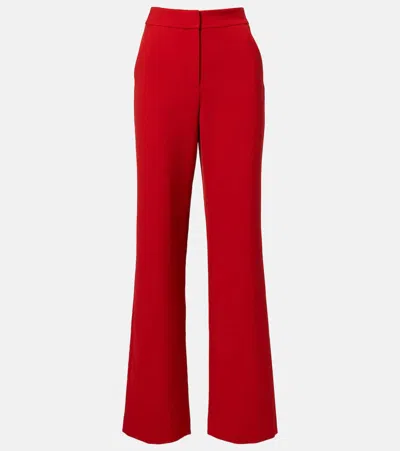 Veronica Beard Tonelli Wide-leg Pants In Red