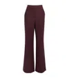 Veronica Beard Tonelli Wide-leg Trousers In Burgundy