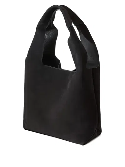 Veronica Beard Top-handle Suede Tote Bag In Black