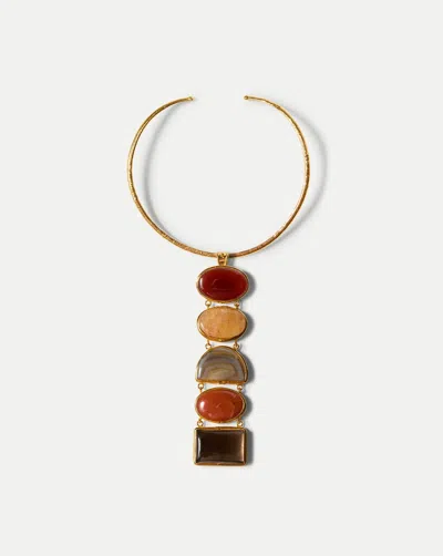 Veronica Beard Torque Semi-precious Stone Necklace In Multi