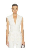 Veronica Beard Townes Vest In White