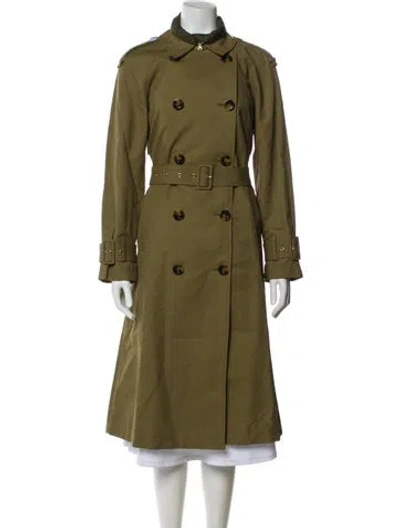 Pre-owned Veronica Beard Trench Coat In Green