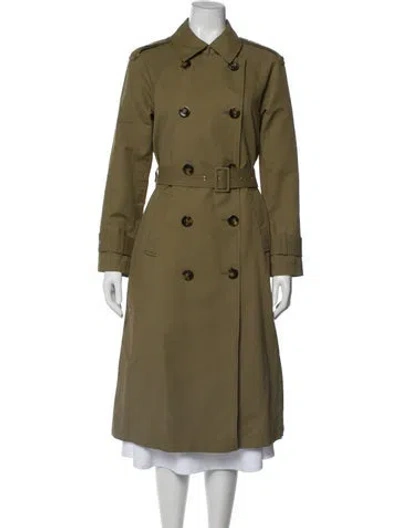 Pre-owned Veronica Beard Trench Coat In Green