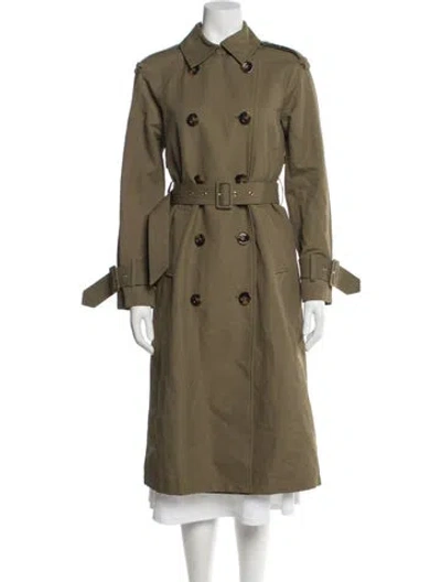 Pre-owned Veronica Beard Trench Coat In Green