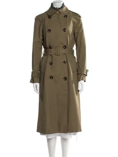 Pre-owned Veronica Beard Trench Coat In Green