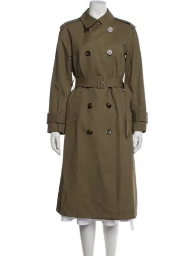 Pre-owned Veronica Beard Trench Coat In Green