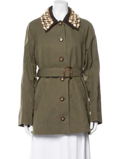 Pre-owned Veronica Beard Trench Coat W/ Tags In Green